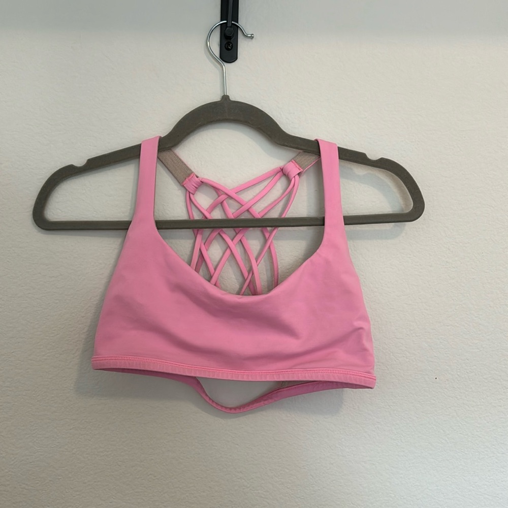 Hot pink lululemon bra
